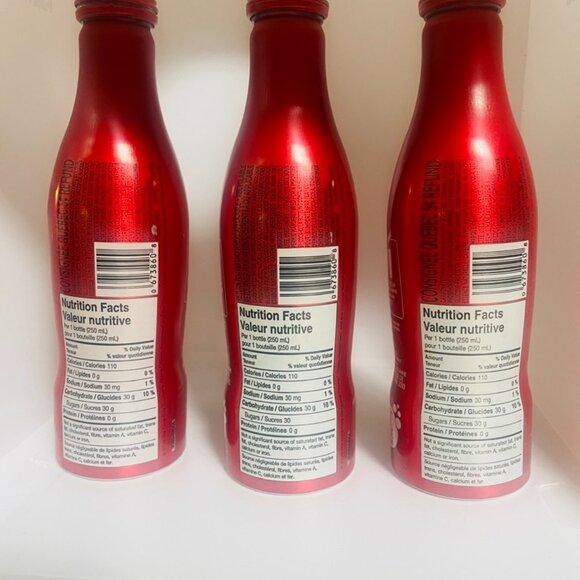 3 Vintage, Coca Cola, Olympics 2010 Vancouver, Tin, Empty, Red Bottles with lids - Picture 2 of 2